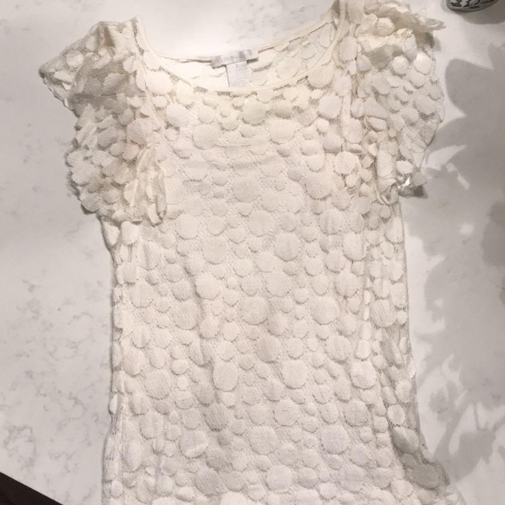 Lace Flutter Sleeve Top